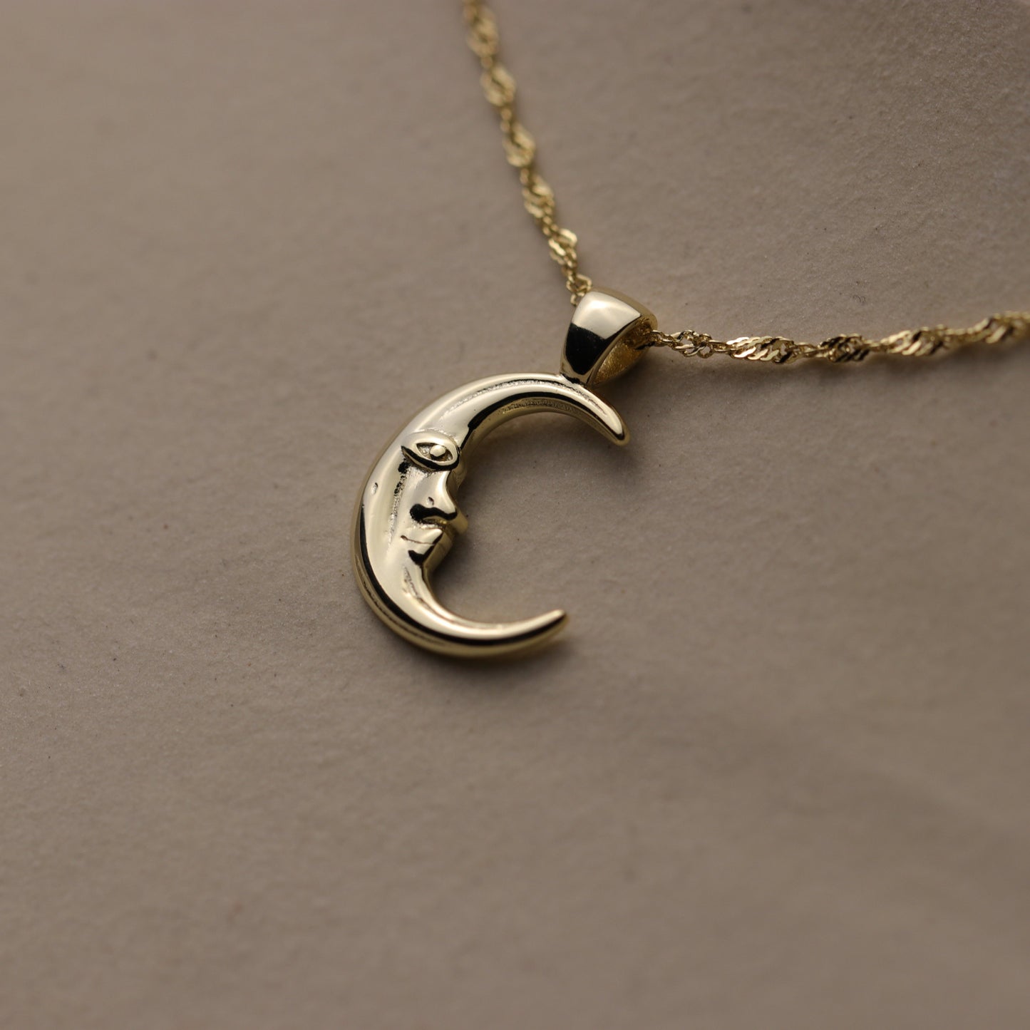 Crescent Moon Man Necklace
