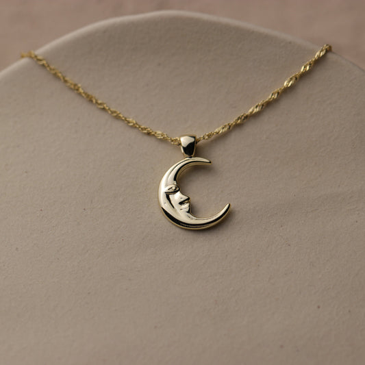 Crescent Moon Man Necklace
