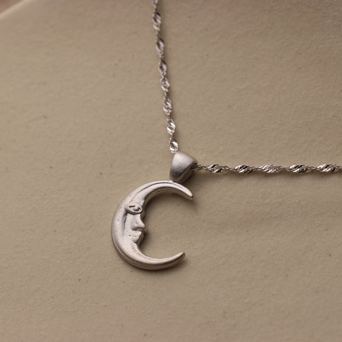 Crescent Moon Man Necklace