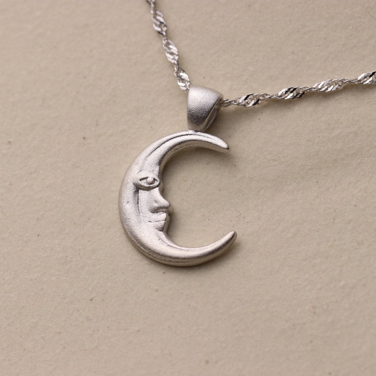 Crescent Moon Man Necklace