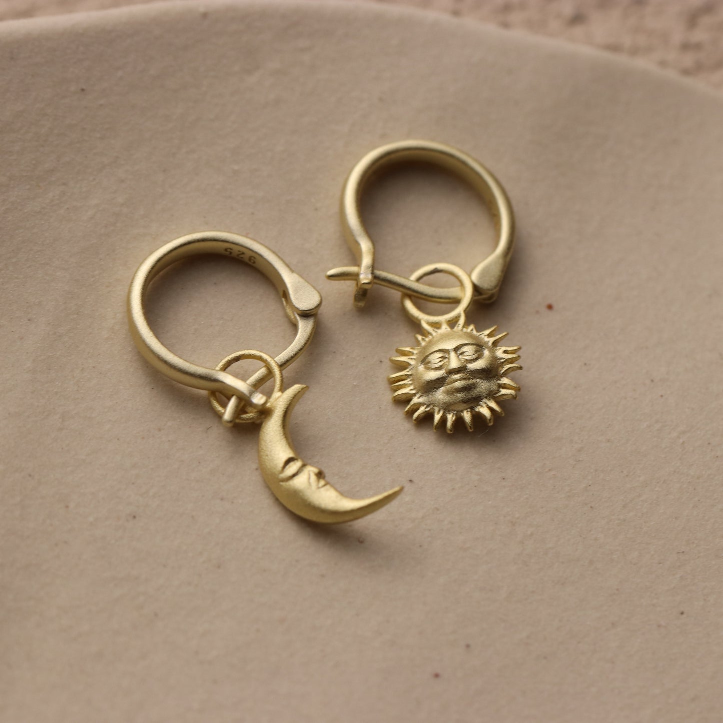 Sun & Moon Hoop Earrings