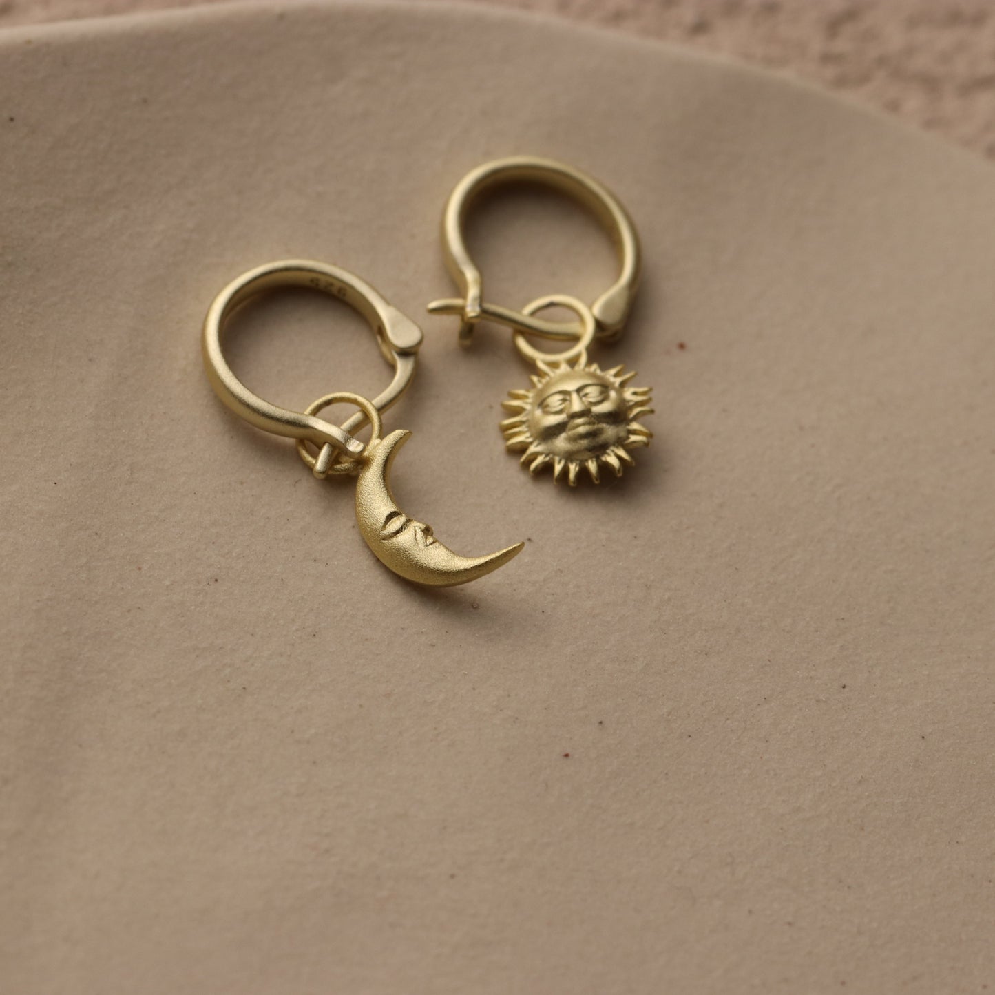 Sun & Moon Hoop Earrings