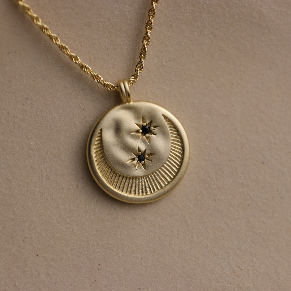 Gold Luna Disc Necklace