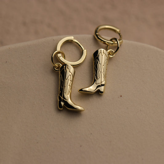 Cowboy Boot Hoop Earrings