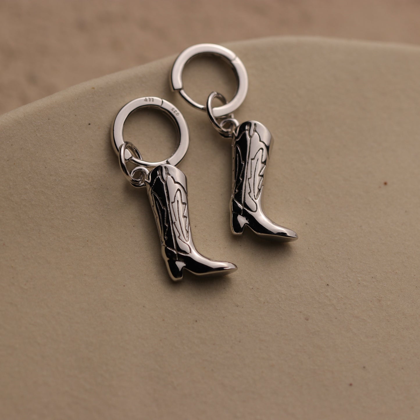 Cowboy Boot Hoop Earrings