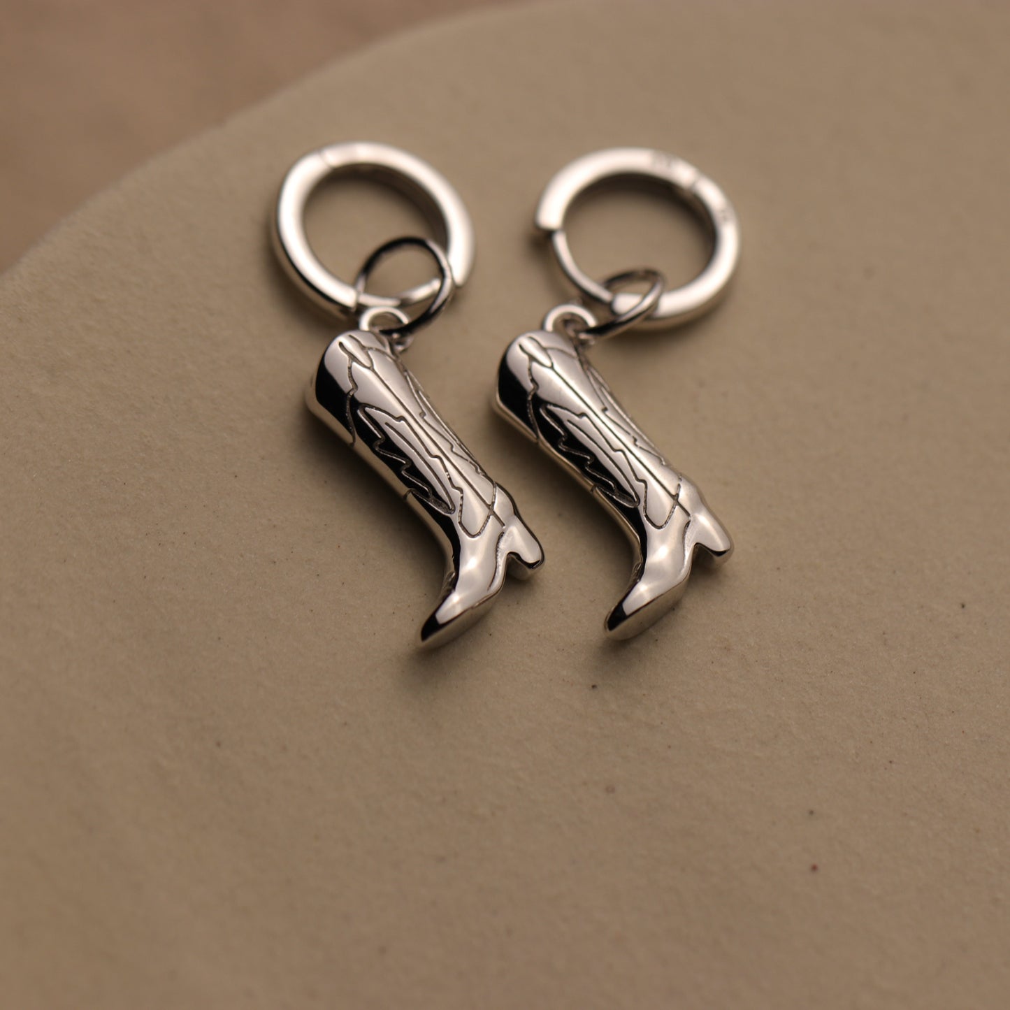 Cowboy Boot Hoop Earrings