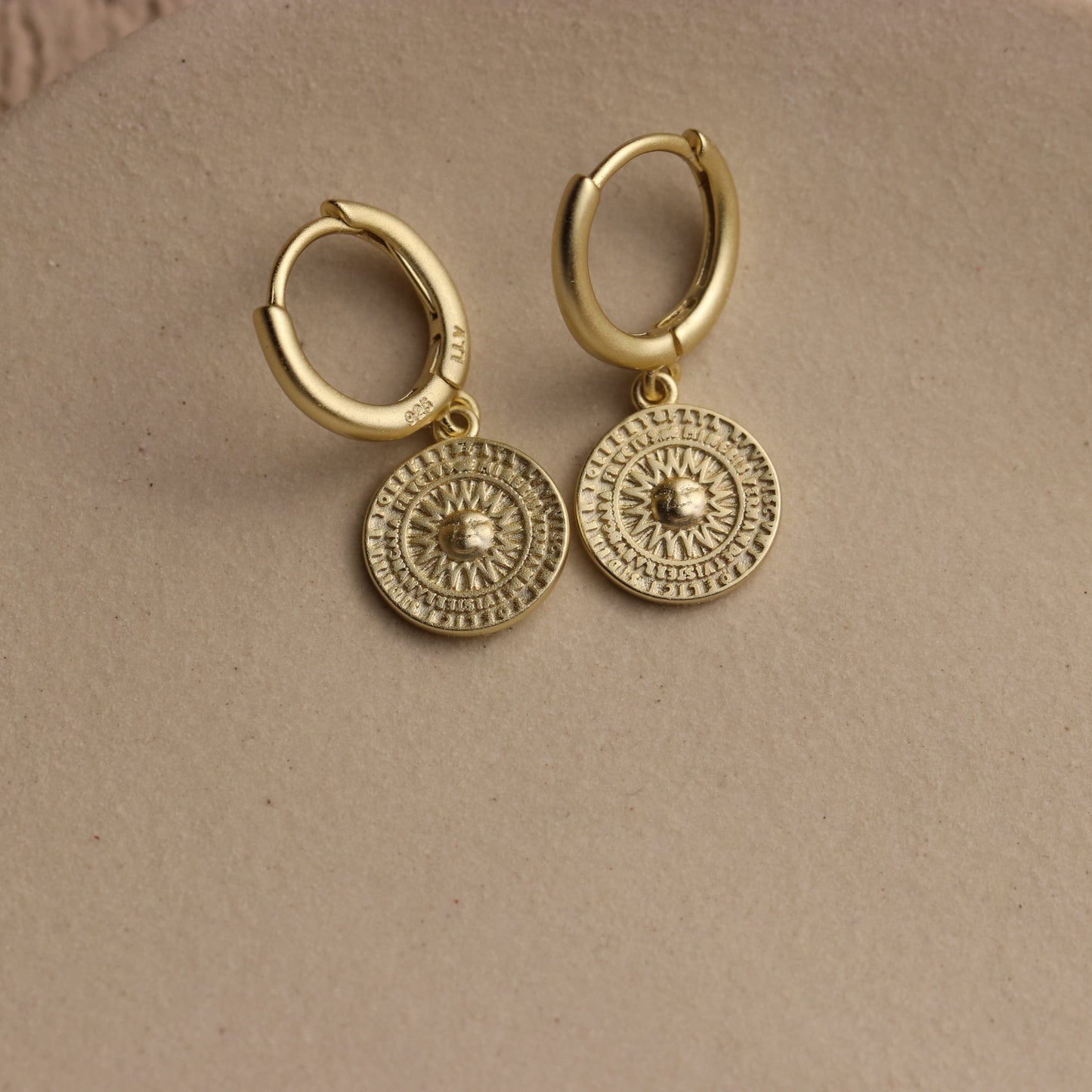 Sundial Hoop Earrings