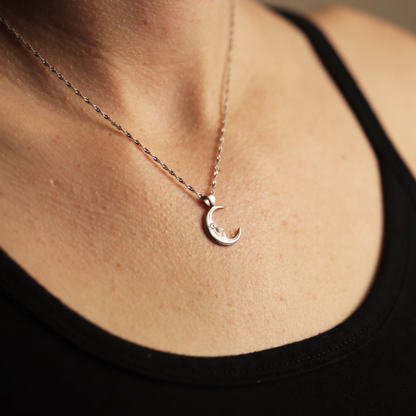 Crescent Moon Man Necklace
