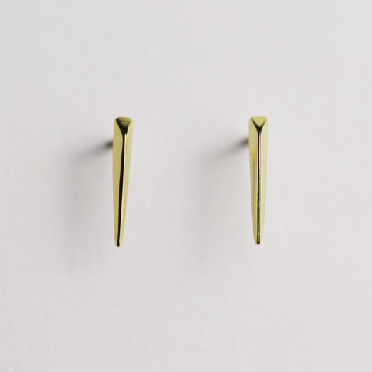 Gold Spiked Bar Stud Earrings By La Lovely Vintage - La Lovely Vintage