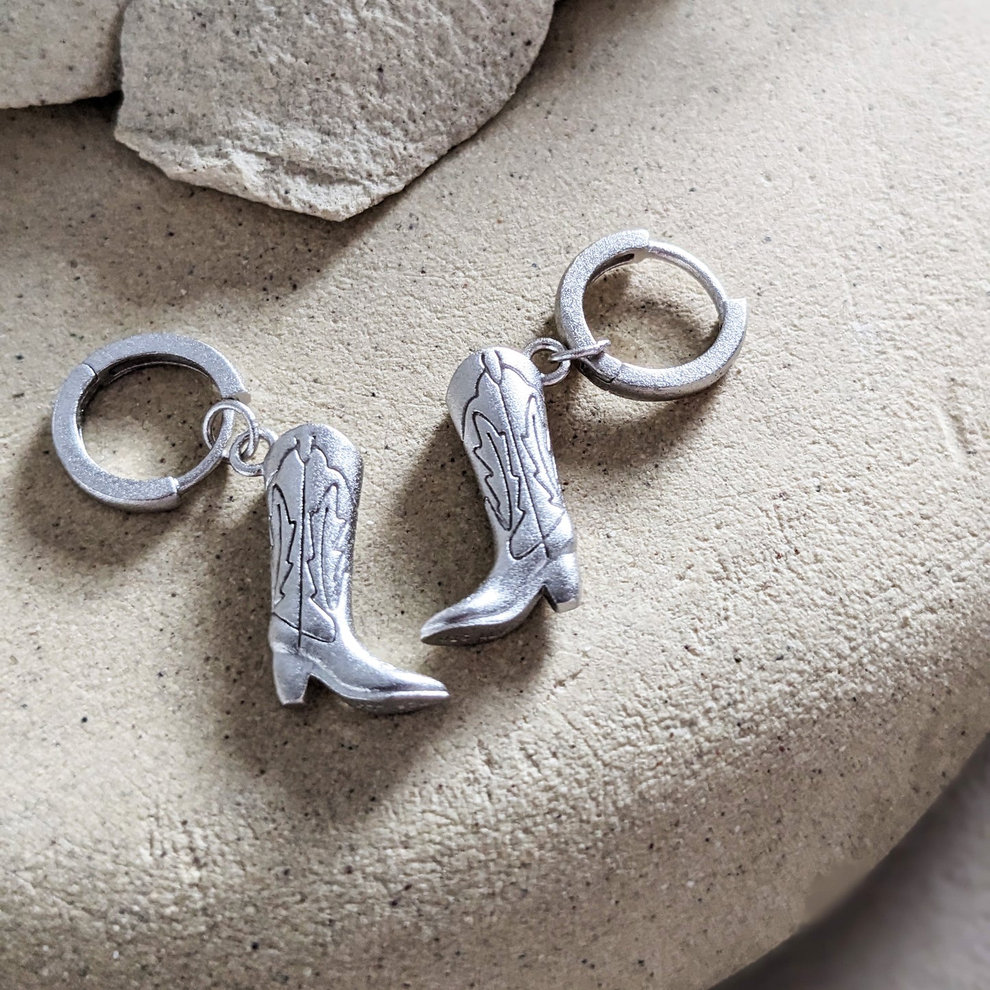 Cowboy Boot Hoop Earrings