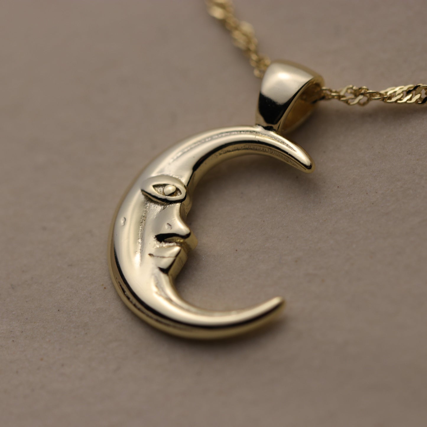 Crescent Moon Man Necklace