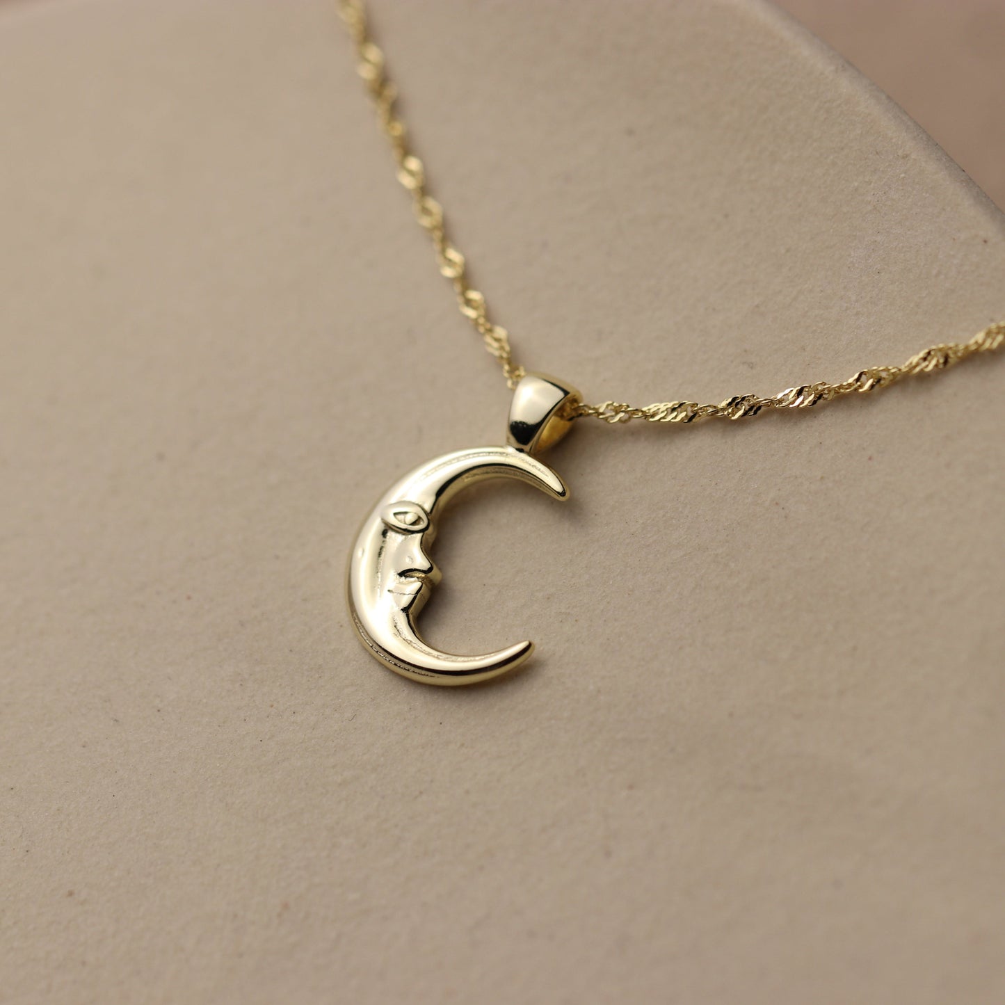 Crescent Moon Man Necklace