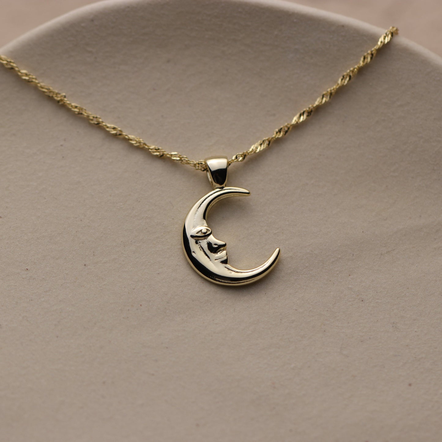 Crescent Moon Man Necklace