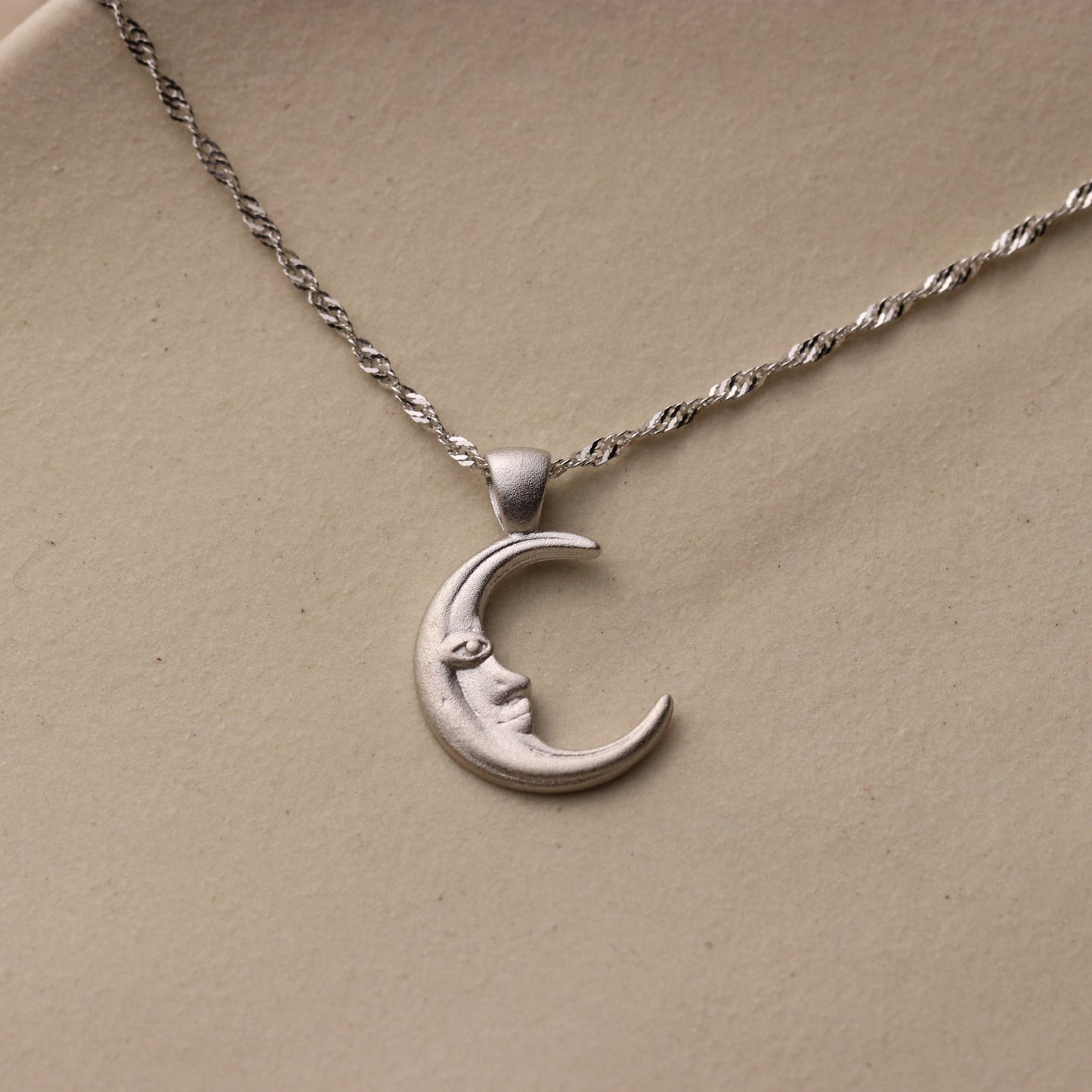 Crescent Moon Man Necklace