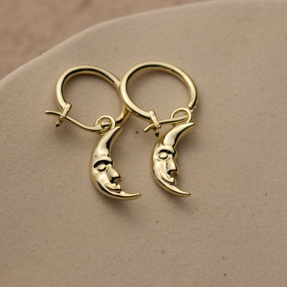 Lunar Face Earrings