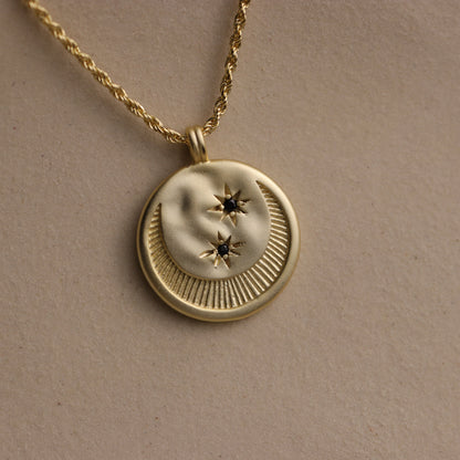 Gold Luna Disc Necklace