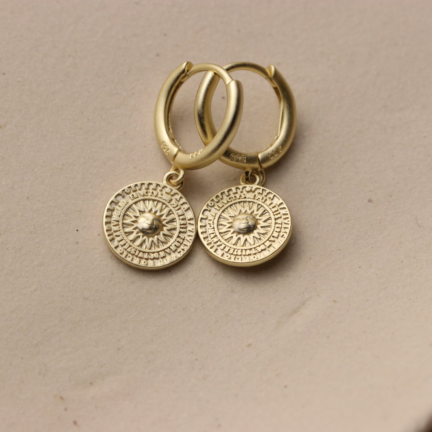 Sundial Hoop Earrings